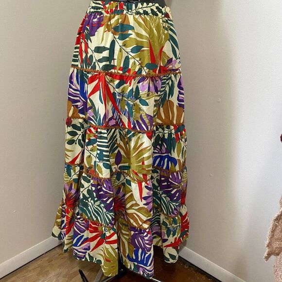 Truly 4 You Boho Floral Gypsy Maxi Skirt Size Womens XL - Picture 1 of 10